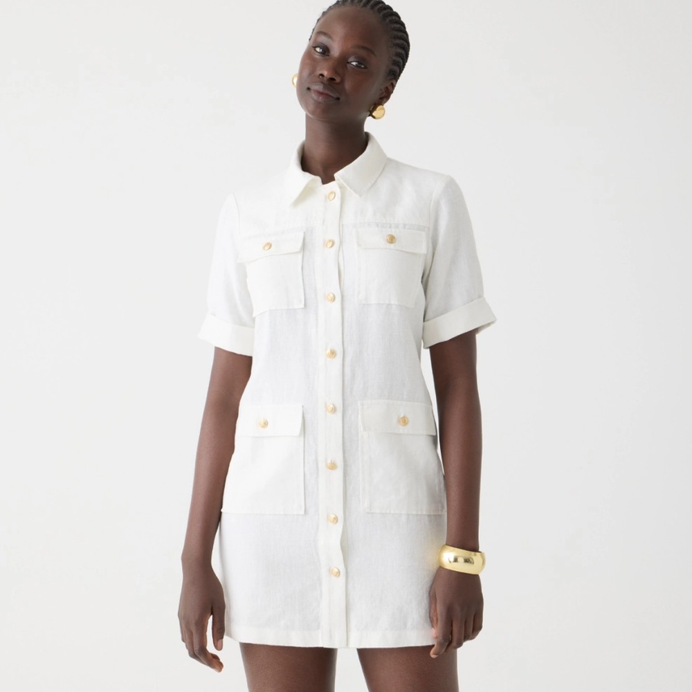 J. Crew NWT❗️Gamine shirtdress in linen